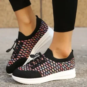 Gadgetorist Women Fashion Fly Knit Breathable Fashion Sneakers