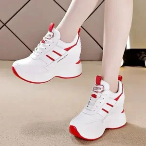 Gadgetorist Women Fashion Platform Lace-Up Sneakers