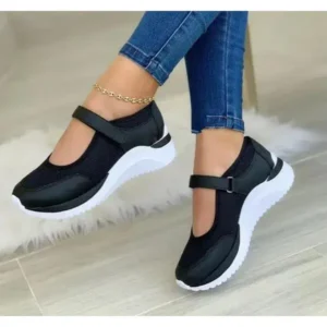 Gadgetorist Casual Velcro Platform Plus Size Mesh Sneakers