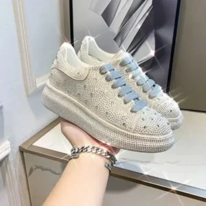 Gadgetorist Casual Rhinestone Platform Sneakers