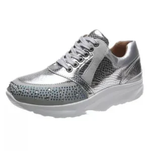 Gadgetorist Women Fashion Rhinestones Sneakers