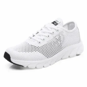 Gadgetorist Women Fashion Sports Lace Up Hollow Design Mesh Breathable Sneakers