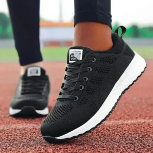 Gadgetorist Women Casual Lace-Up Design Mesh Breathable Sneakers