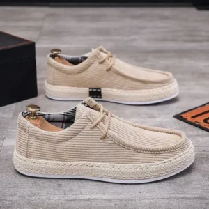 Gadgetorist Men'S Fashion Breathable Stripe Canvas Shoes