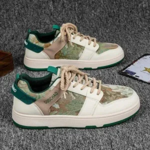 Gadgetorist Men'S Casual Retro Secret Forest Oil Painting Pattern Sneakers