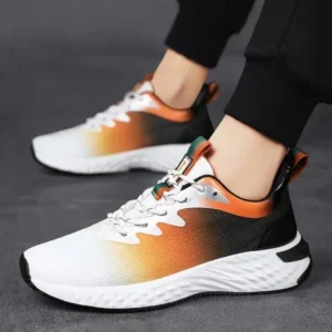 Gadgetorist Men'S Fashion Breathable Mesh Color Block Sneakers