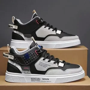 Gadgetorist Men'S Fashion High Top Color Block Sneakers