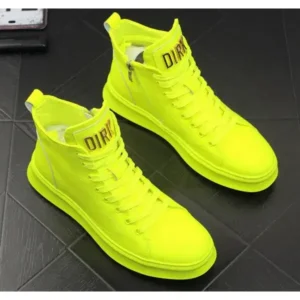 Gadgetorist Men'S Fashion Bright Color High-Top Sneakers