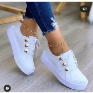 Gadgetorist Women Plus Size Casual Platform Sneakers