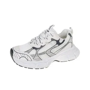 Gadgetorist Women Fashion Distinctive Color Changing Lace-Up Comfortable Breathable Thick-Soled Sneakers