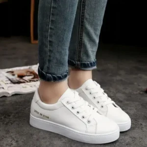 Gadgetorist Summer Women Fashion Casual Solid Color Thick-Soled Canvas Sneakers