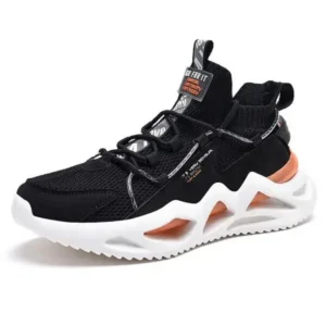 Gadgetorist Men Spring Autumn Fashion Casual Colorblock Mesh Cloth Breathable Rubber Platform Shoes Sneakers