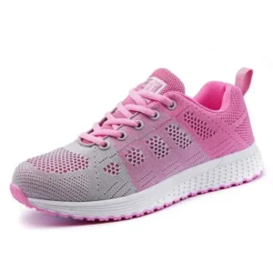 Gadgetorist Women Fashion Casual Color Blocking Lace-Up Mesh Breathable Sneakers