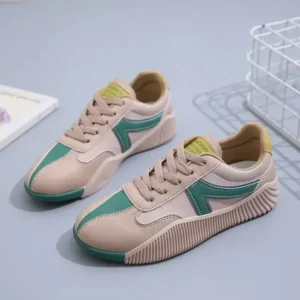 Gadgetorist Women Fashion Color Block Breathable Sneakers