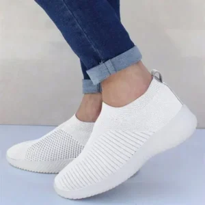 Gadgetorist Women Fashion Fly Woven Breathable Sneakers