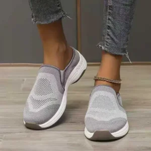 Gadgetorist Women Fashion Fly Knit Casual Colorblock Flat Sneakers